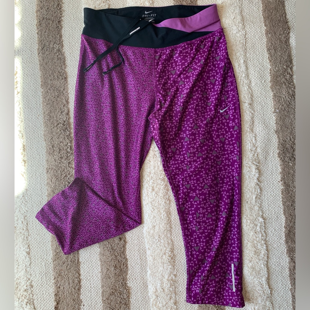 Purple Geometric Nike Leggings